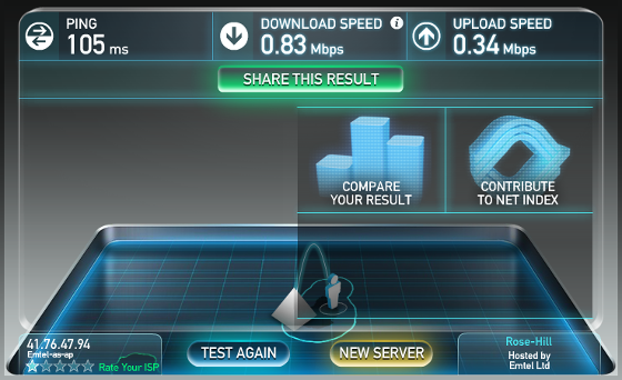 Test your internet connection - Emtel Mobile Internet