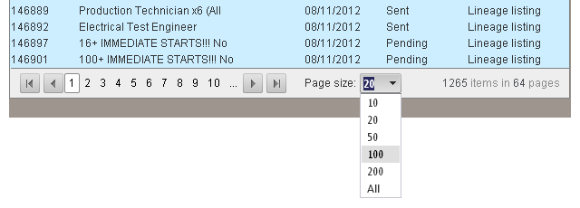 Custom page sizes in paging dropdown in Telerik RadGrid